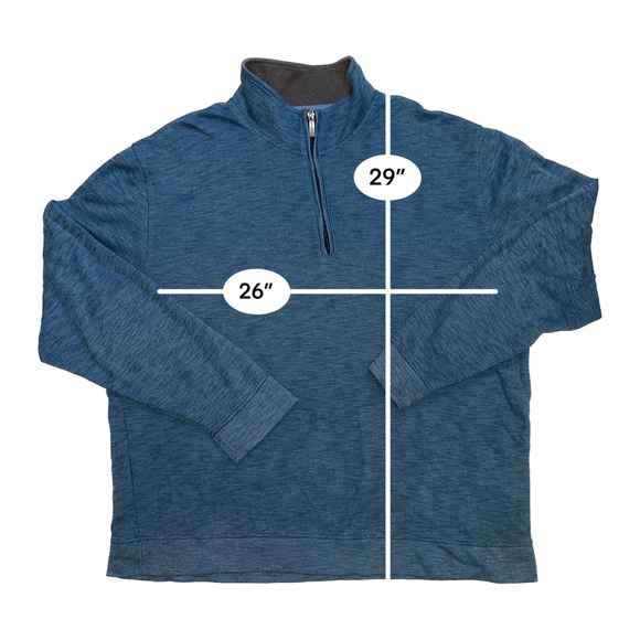 Van Heusen Mens Quarter-Zip Pullover Sweatshirt XXL - Picture 2 of 8